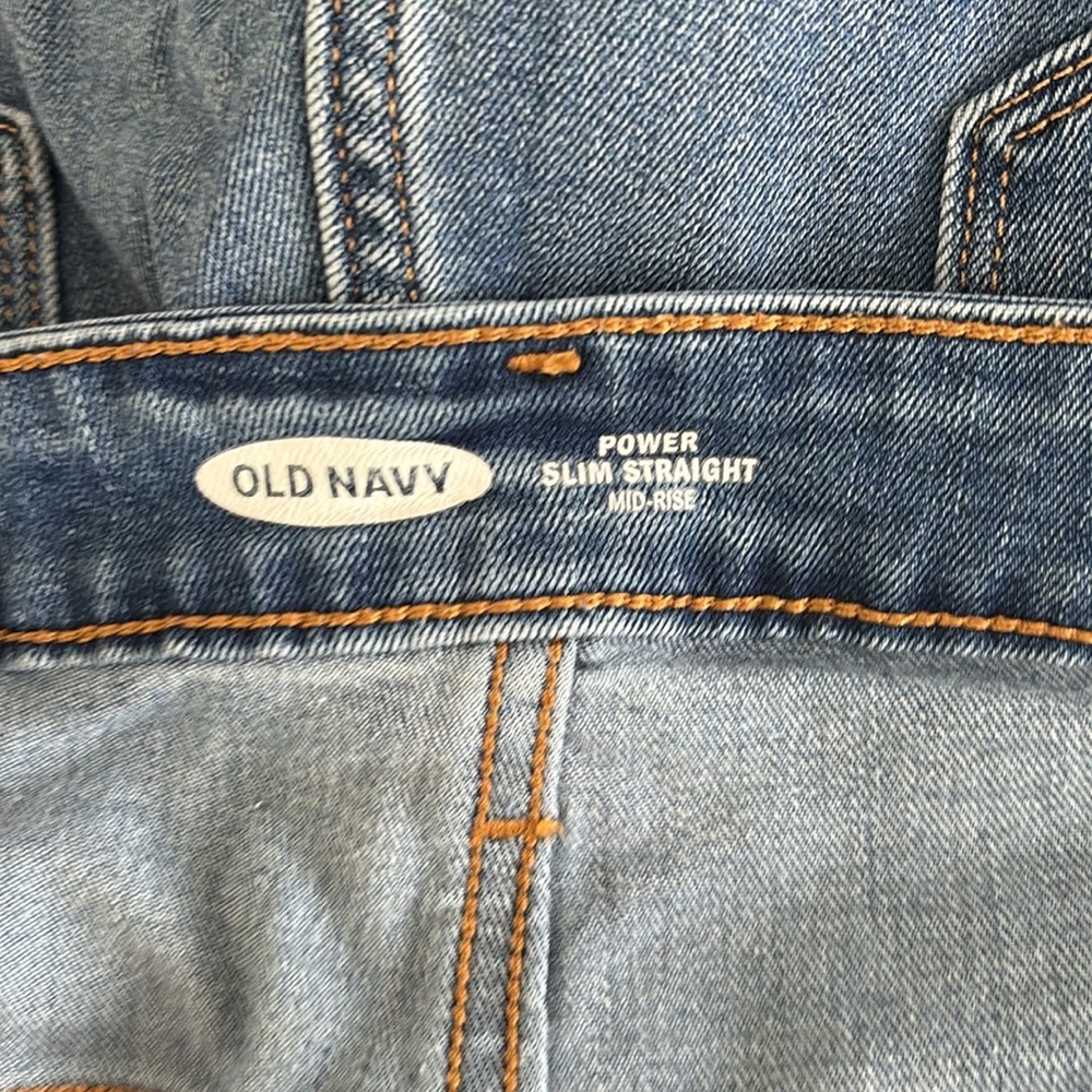 Old Navy Mid Rise Power Slim Straight Jeans Size 18L (103) - Picture 5 of 6